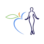 Curalini logo met appel en medisch kruis