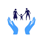 Curalini logo met gezin en beschermende handen