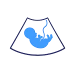 Curalini logo met moeder en baby symbool