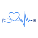 Curalini logo met hartslaglijn en hart