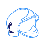 Curalini logo met brandweerhelm en vlam