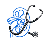 Curalini logo met nieren en stethoscoop