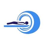 Curalini logo met MRI scanner en patiënt