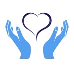 Curalini logo met zorgsymbool voor een persoon