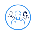 Curalini logo met twee personen en tandwiel